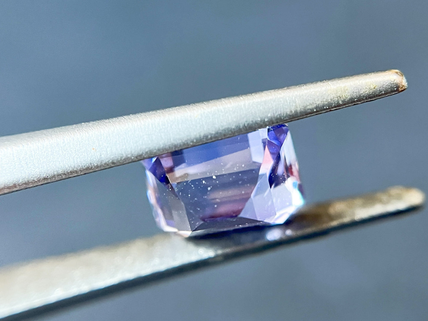 Certified Natural Unheated Sapphire in Lavender Violet Metallic Color