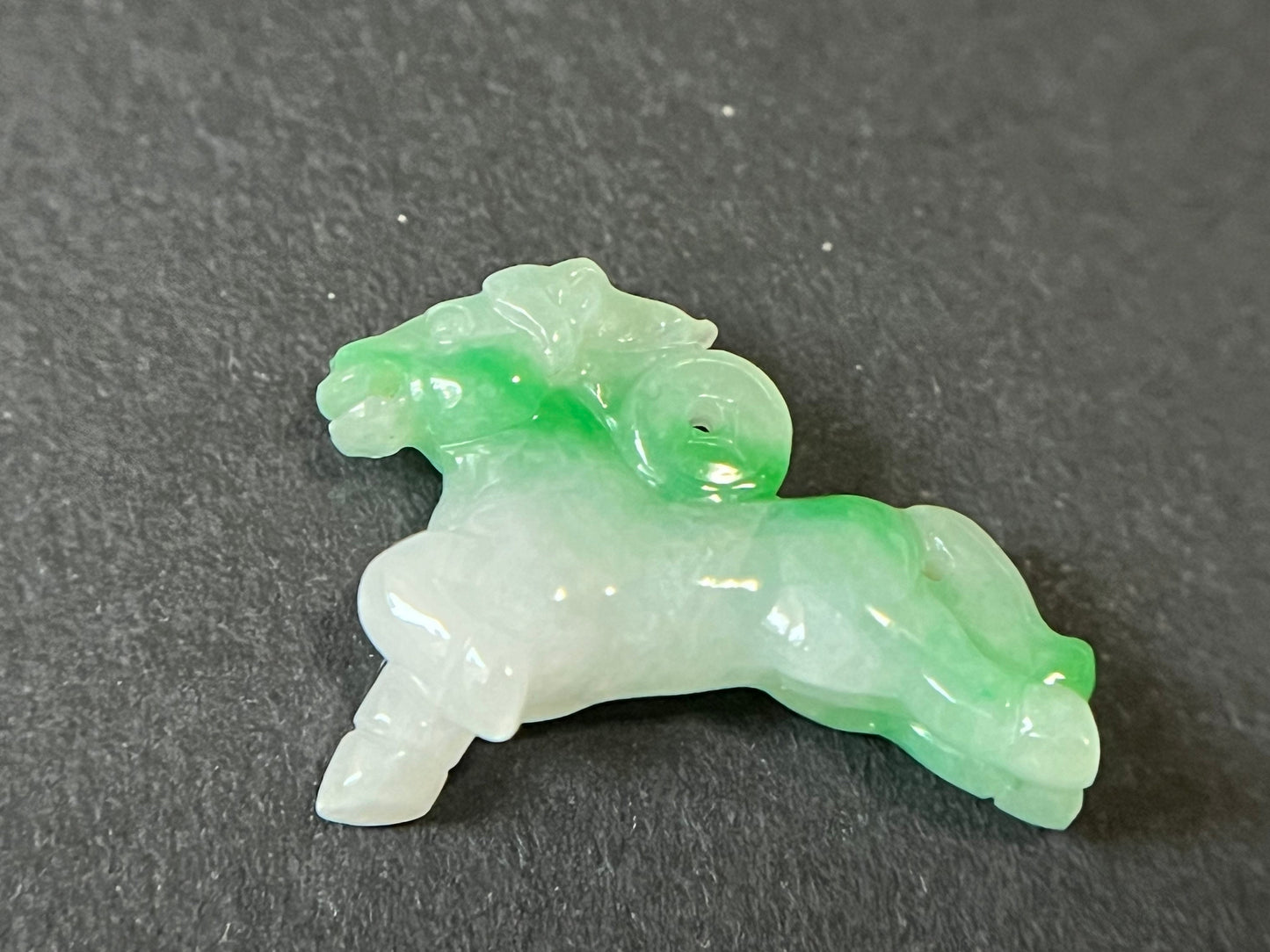 Vivid Green Horse Jadeite - Year of the Horse Loose Jade