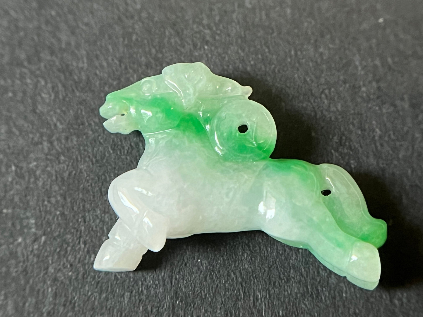 Vivid Green Horse Jadeite - Year of the Horse Loose Jade