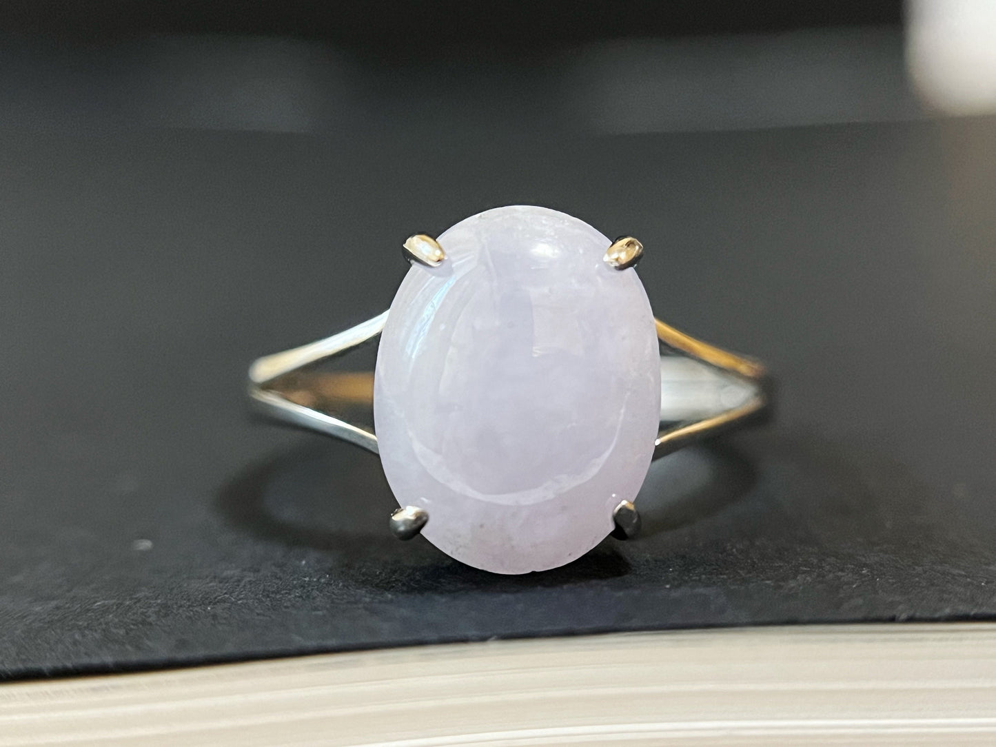 Lavender Myanmar Jadeite Ring