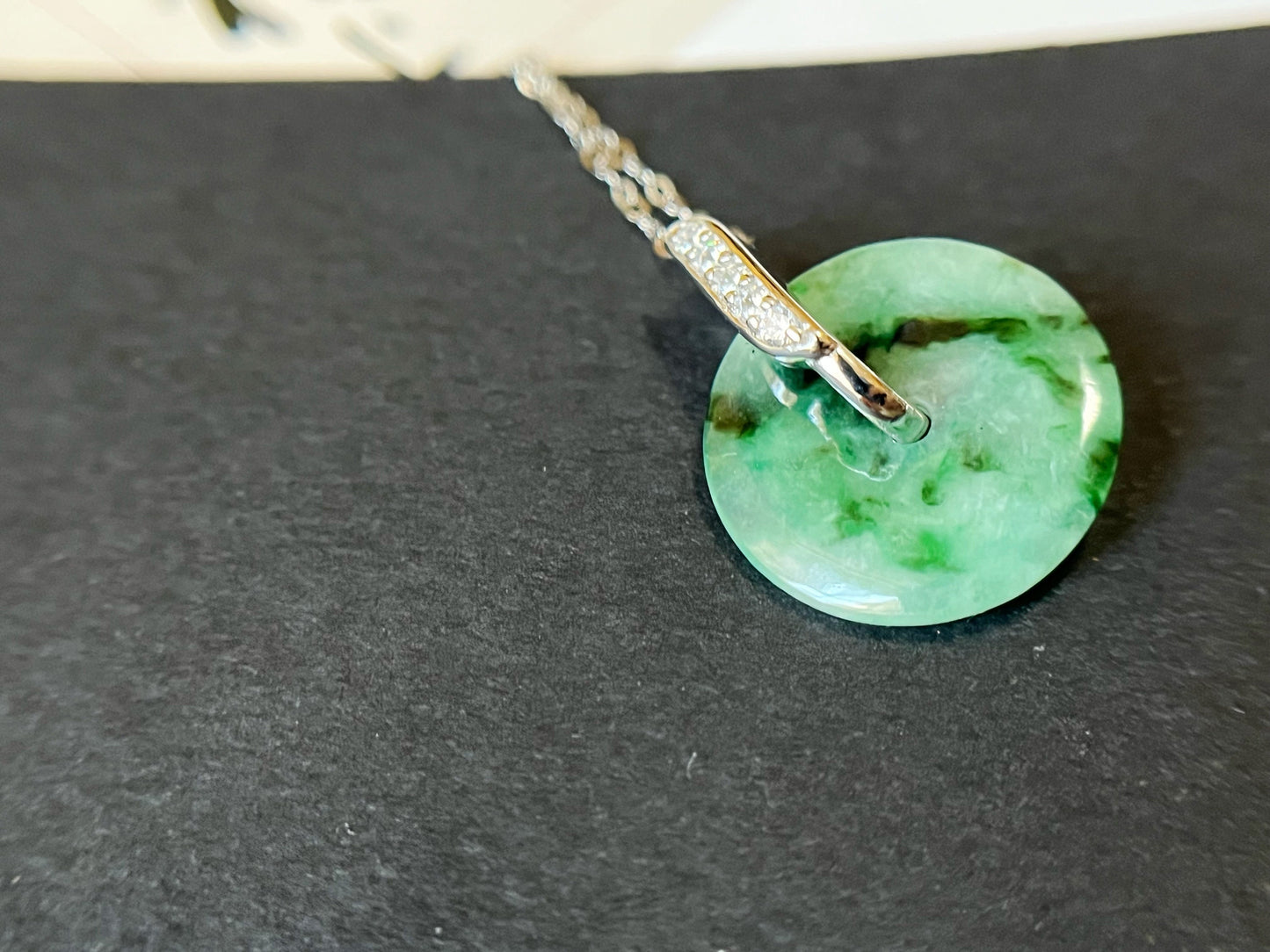 Natural Jadeite Donut Pendant