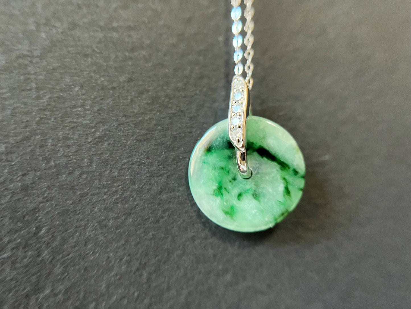 Natural Jadeite Donut Pendant