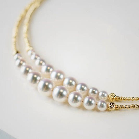 Collier de perles Akoya du Japon en or 18 carats