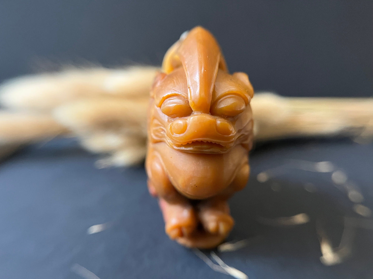 PiXiu Statue in Natural Shoushan Stone - Wealth and Prosperity Symbol