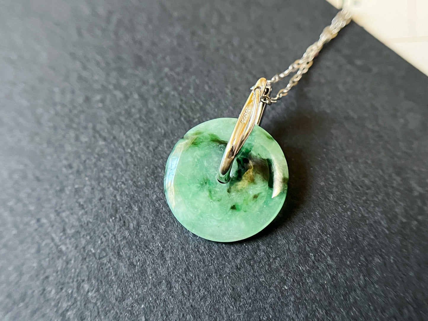 Natural Jadeite Donut Pendant