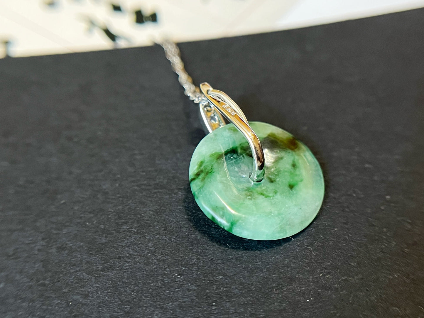 Natural Jadeite Donut Pendant