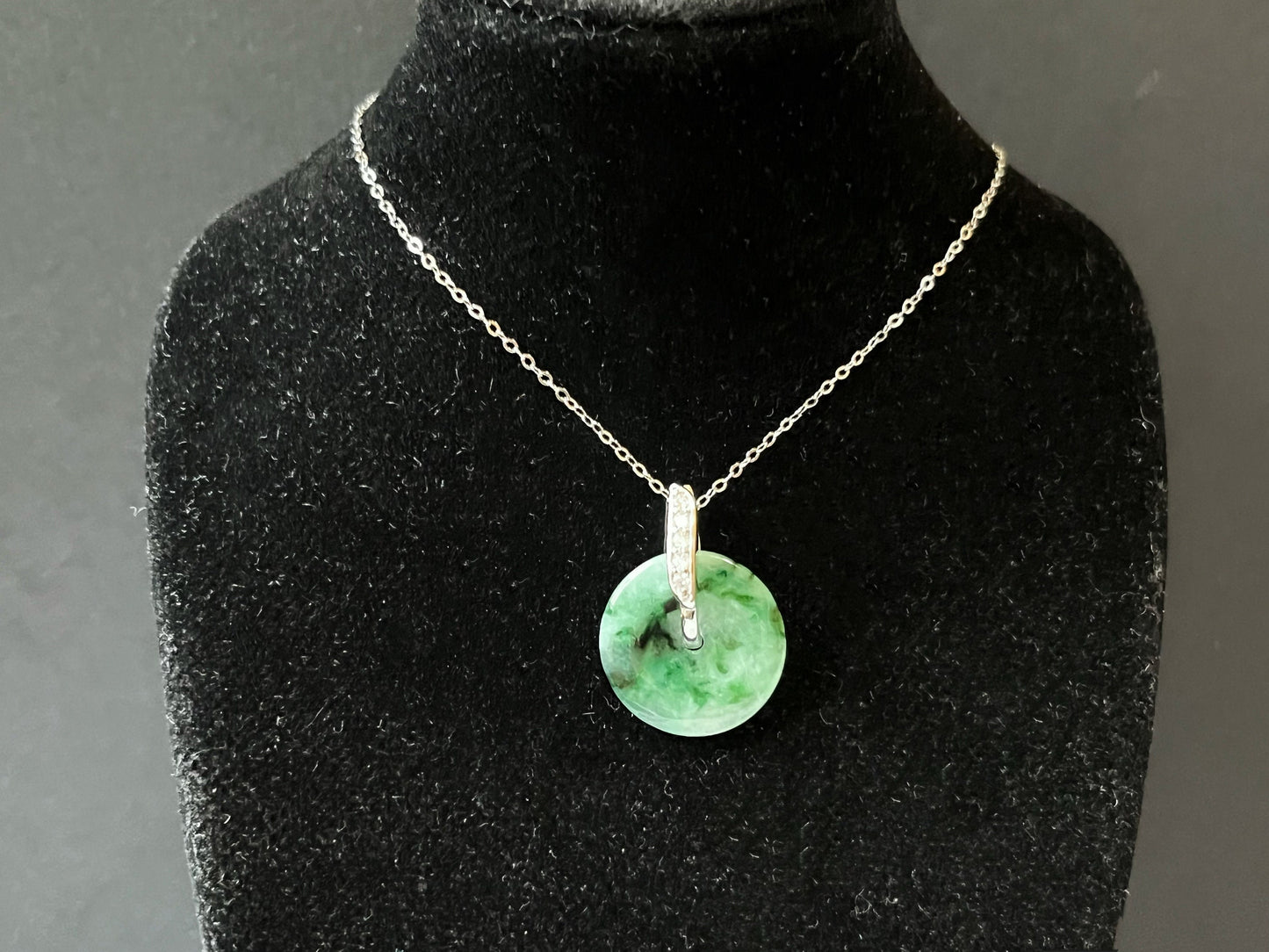 Natural Jadeite Donut Pendant