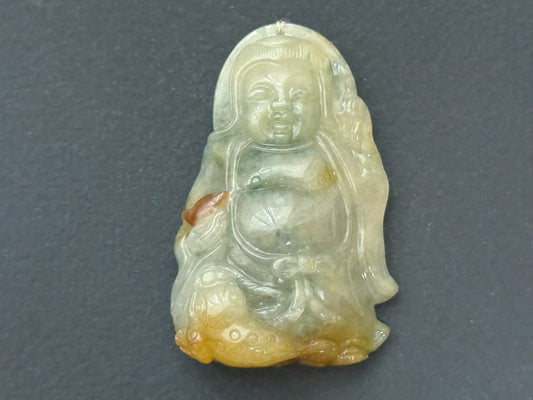God of Wealth Jade Pendant