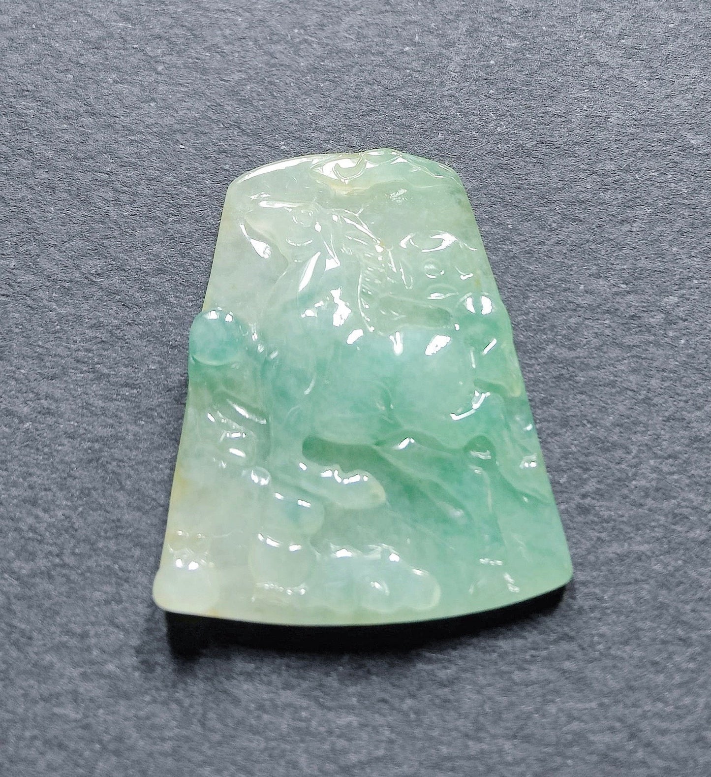 Icy-Type Green Jade Horse Pendant - Chinese Zodiac